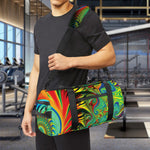 Psychedelic Fractal Print Gym Bag