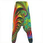 Psychedelic Fractal Print Hammer Pants