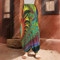 Psychedelic Fractal Print Harem Pants