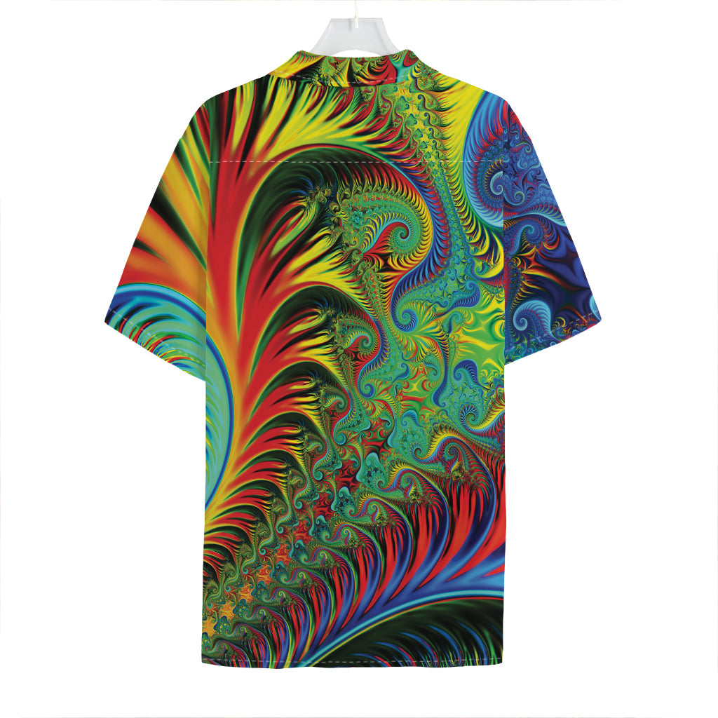 Psychedelic Fractal Print Hawaiian Shirt