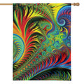 Psychedelic Fractal Print House Flag