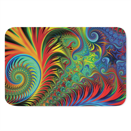 Psychedelic Fractal Print Indoor Door Mat