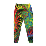 Psychedelic Fractal Print Jogger Pants