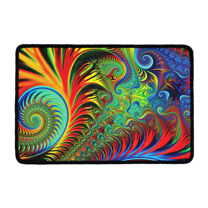 Psychedelic Fractal Print Kitchen Mat