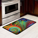 Psychedelic Fractal Print Kitchen Mat