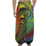 Psychedelic Fractal Print Lantern Pants