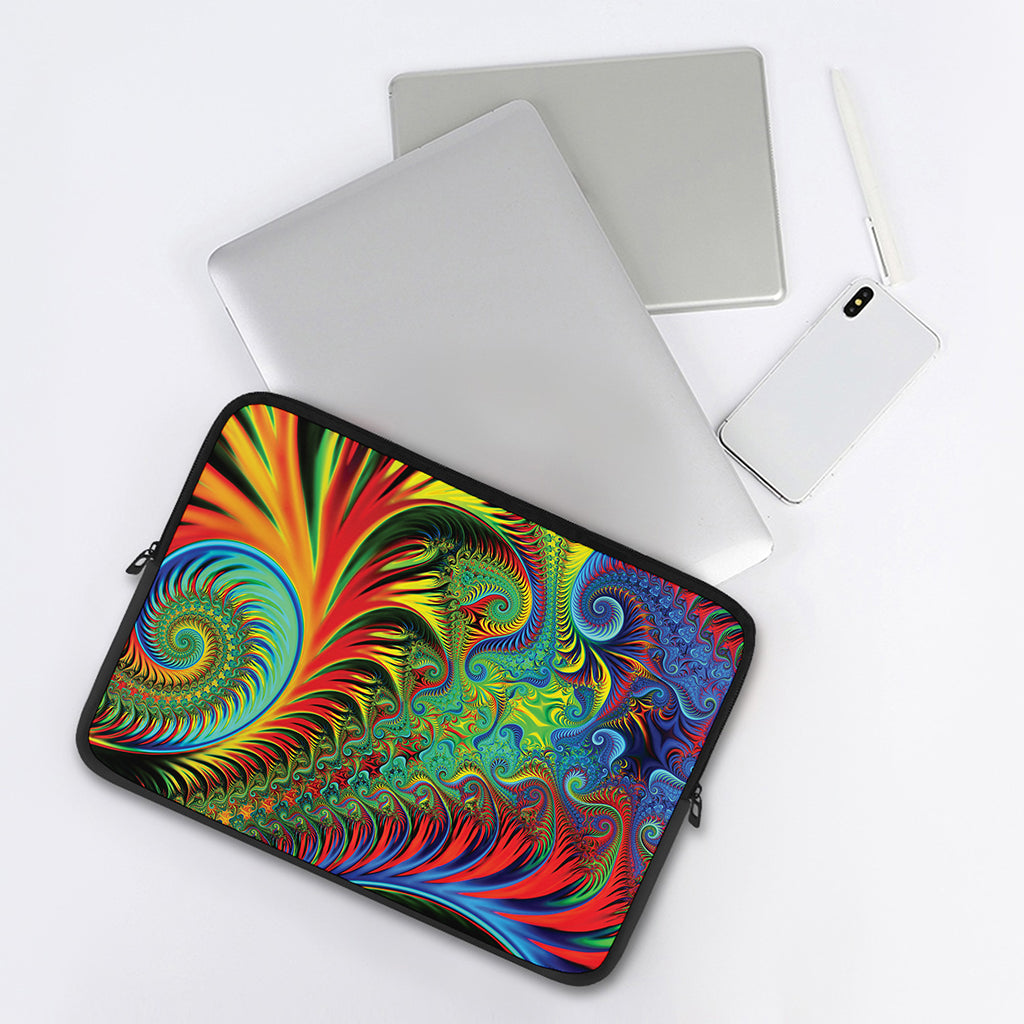 Psychedelic Fractal Print Laptop Sleeve