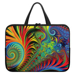 Psychedelic Fractal Print Laptop Sleeve With Handle