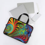 Psychedelic Fractal Print Laptop Sleeve With Handle