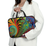 Psychedelic Fractal Print Laptop Sleeve With Handle
