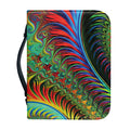 Psychedelic Fractal Print Leather Bible Cover