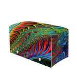 Psychedelic Fractal Print Leather Tissue Box Cover
