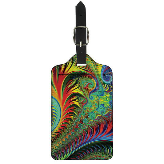 Psychedelic Fractal Print Luggage Tag
