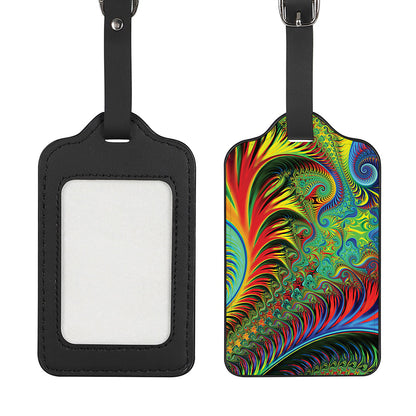 Psychedelic Fractal Print Luggage Tag