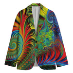 Psychedelic Fractal Print Men's Blazer