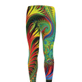 Psychedelic Fractal Print Men's Leggings