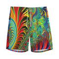 Psychedelic Fractal Print Men's Athletic Shorts