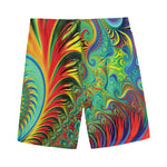 Psychedelic Fractal Print Men's Sports Shorts