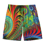 Psychedelic Fractal Print Men's Swim Trunks