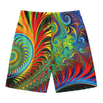 Psychedelic Fractal Print Men's Swim Trunks