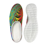 Psychedelic Fractal Print Mesh Casual Shoes