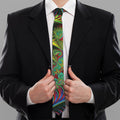 Psychedelic Fractal Print Necktie