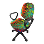 Psychedelic Fractal Print Office Chair Cover
