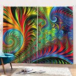 Psychedelic Fractal Print Pencil Pleat Curtains