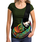 Psychedelic Fractal Print Pet Sling Carrier