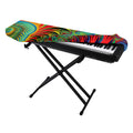 Psychedelic Fractal Print Piano Keyboard Cover