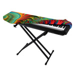 Psychedelic Fractal Print Piano Keyboard Cover