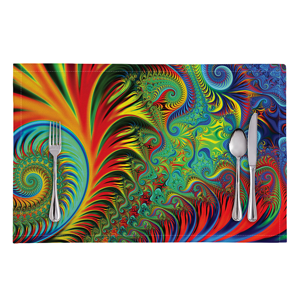 Psychedelic Fractal Print Placemat
