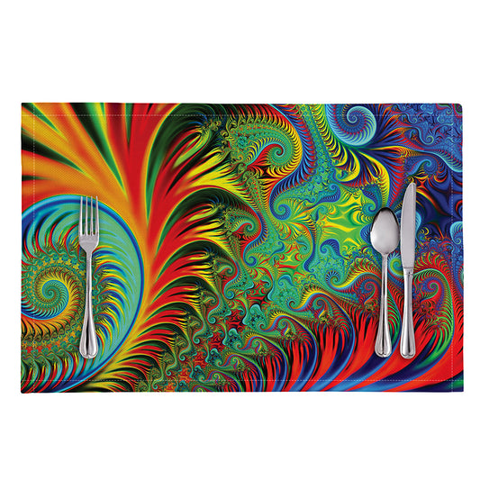 Psychedelic Fractal Print Placemat