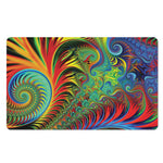 Psychedelic Fractal Print Polyester Doormat