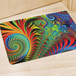 Psychedelic Fractal Print Polyester Doormat