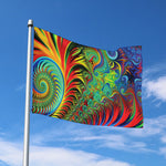 Psychedelic Fractal Print Polyester Flag