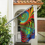 Psychedelic Fractal Print Polyester Flag