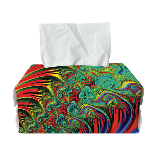 Psychedelic Fractal Print Rectangle Tissue Box Cover