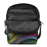 Psychedelic Fractal Print Rectangular Crossbody Bag