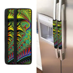 Psychedelic Fractal Print Refrigerator Handle Covers