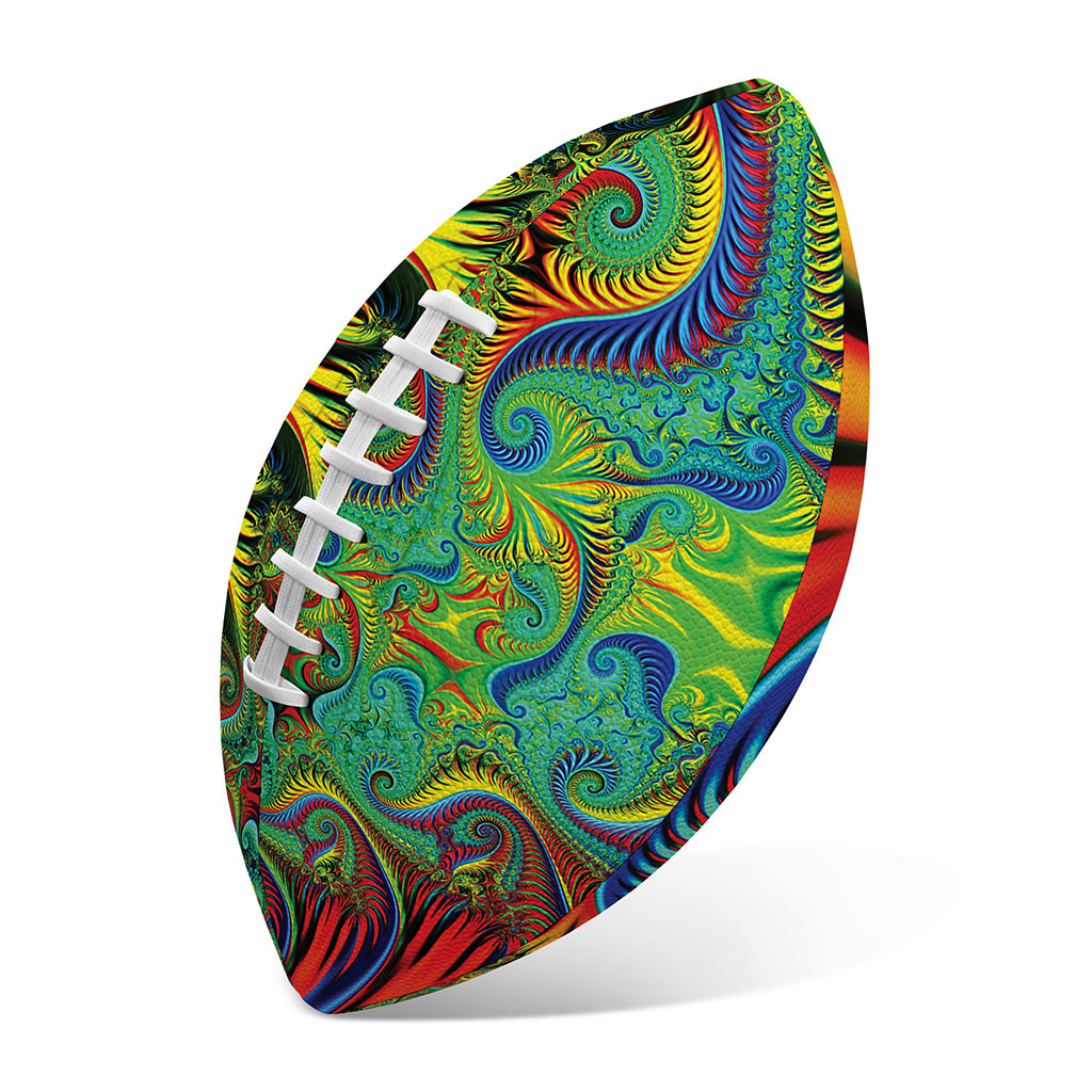 Psychedelic Fractal Print Rugby Ball