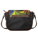 Psychedelic Fractal Print Saddle Bag