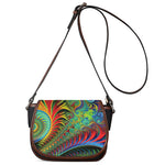 Psychedelic Fractal Print Saddle Bag