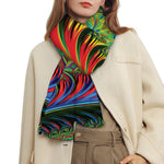 Psychedelic Fractal Print Scarf