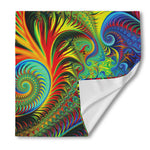 Psychedelic Fractal Print Silk Bandana
