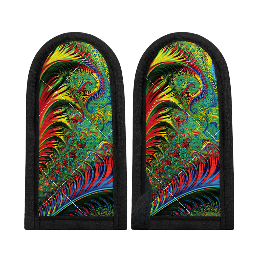 Psychedelic Fractal Print Skillet Handle Cover