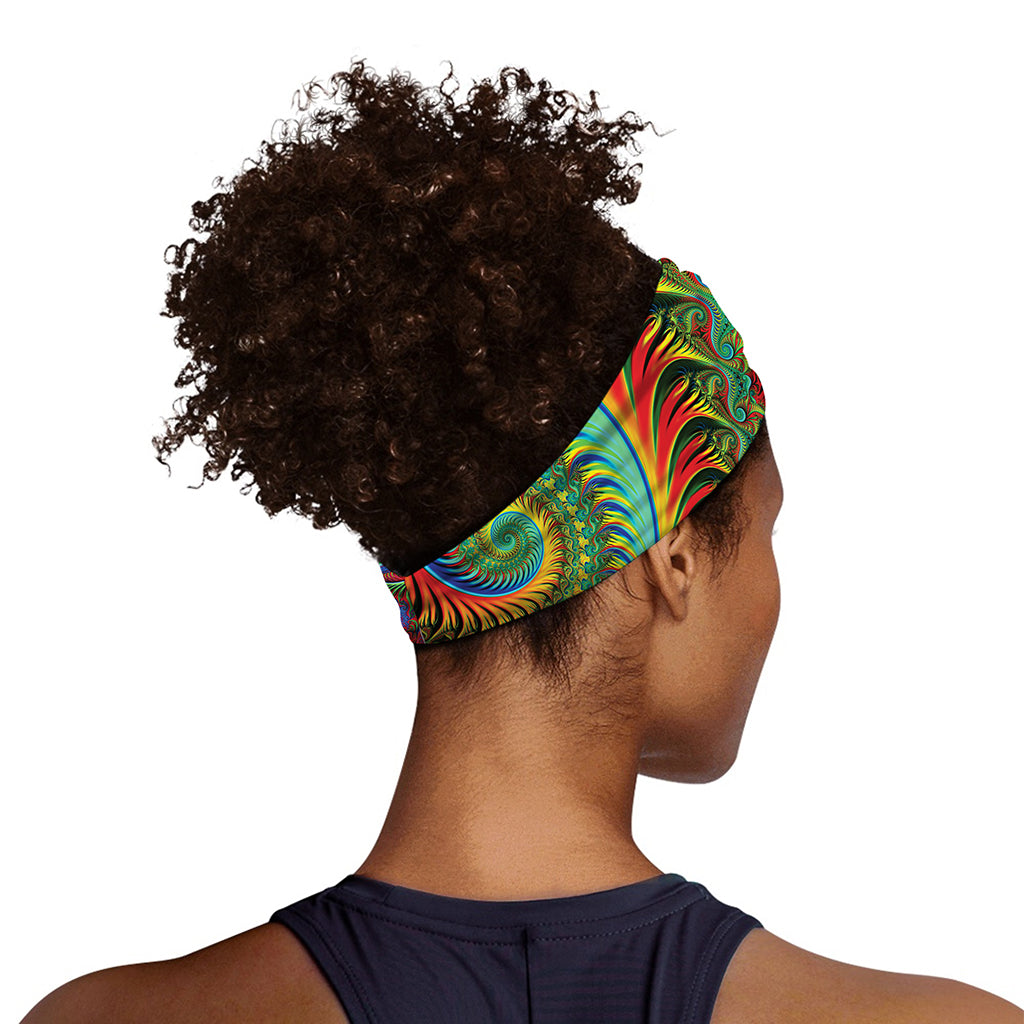 Psychedelic Fractal Print Sports Headband