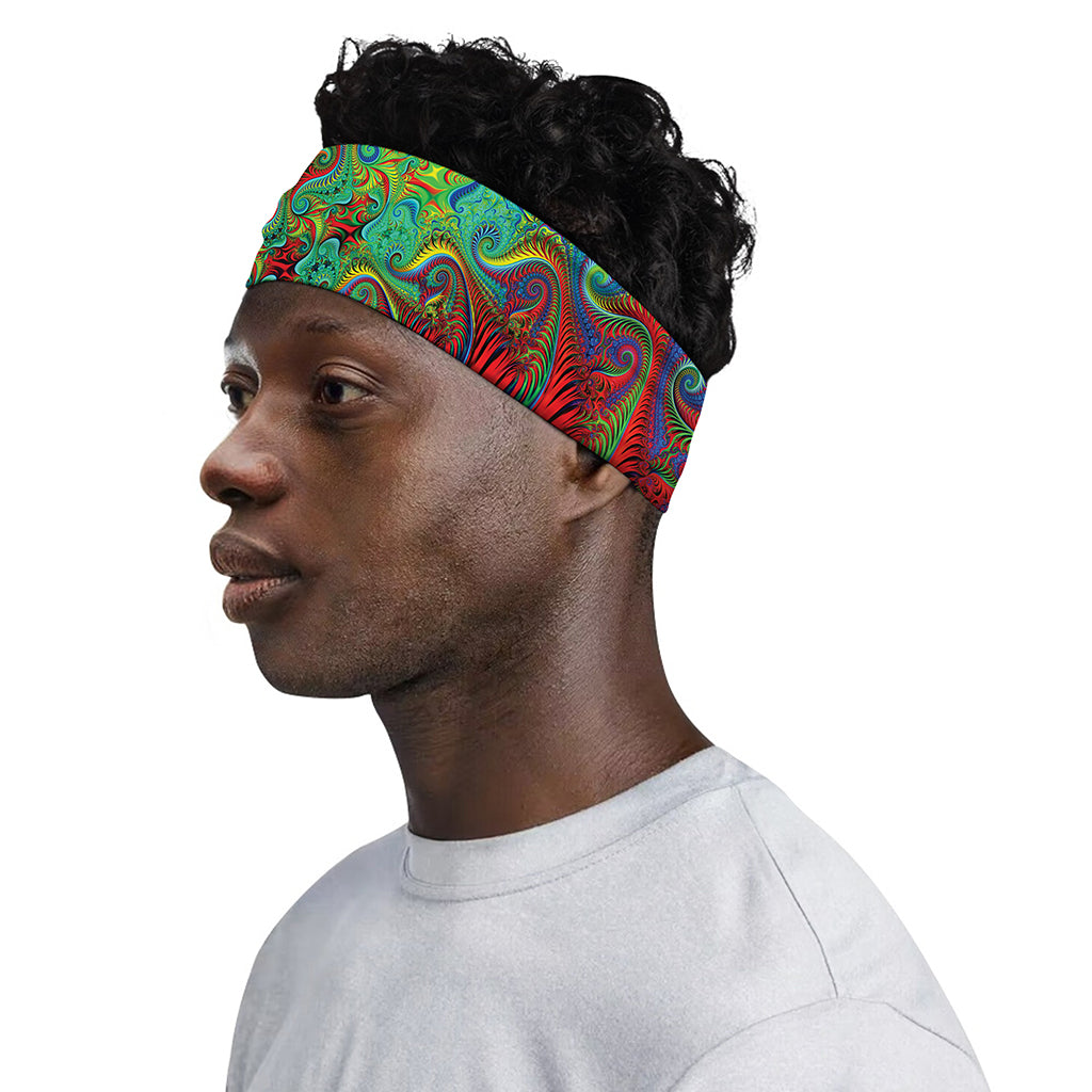 Psychedelic Fractal Print Sports Headband