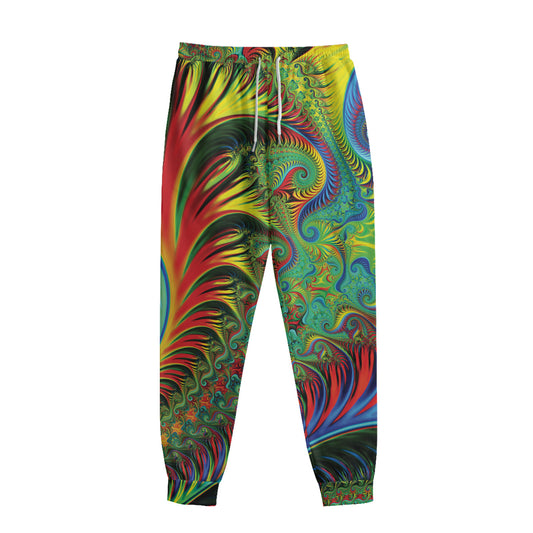 Psychedelic Fractal Print Sweatpants