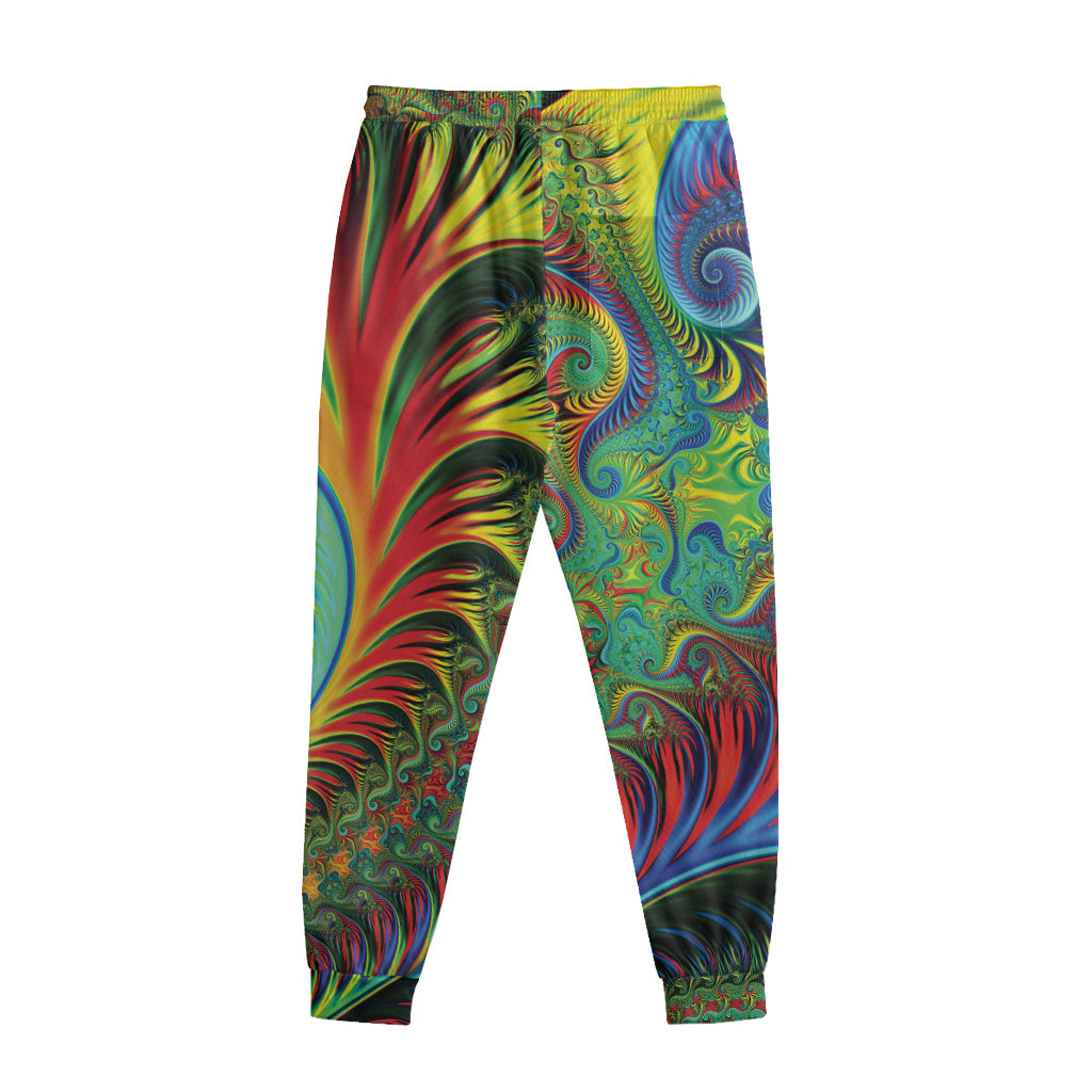 Psychedelic Fractal Print Sweatpants
